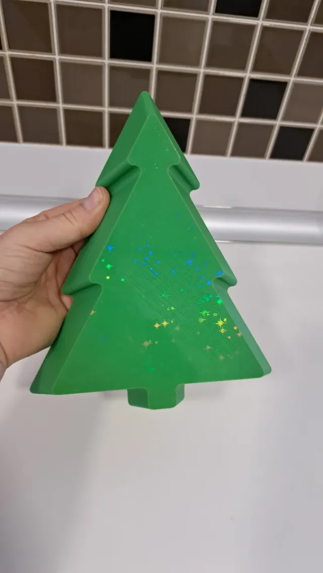 Bandeja Navideña Árbol Verde y Dorado