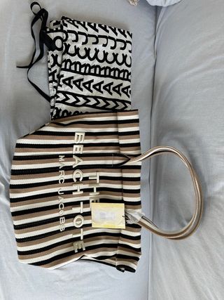 Bolso Striped Jacquard Marc Jacobs The Beach Tote 