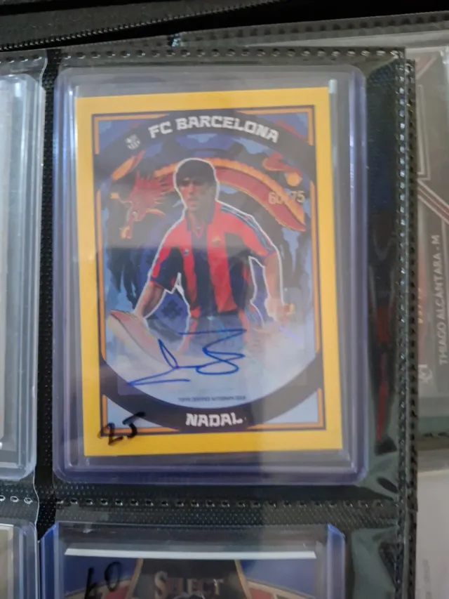Tarjeta FC Barcelona Miguel Ángel Nadal Firmada