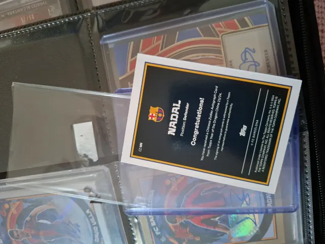 Tarjeta FC Barcelona Miguel Ángel Nadal Firmada