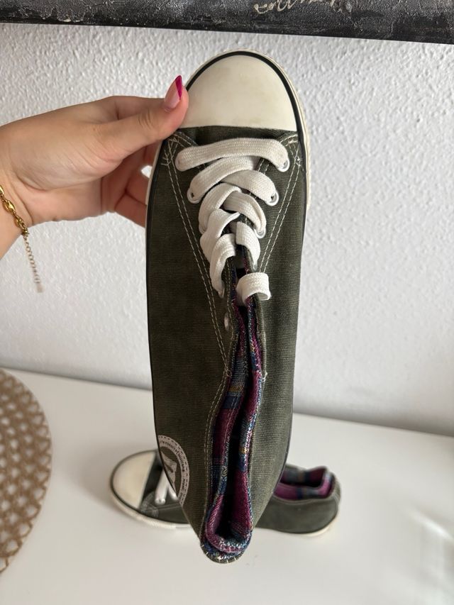 Zapatillas Mustang Hombre Verdes