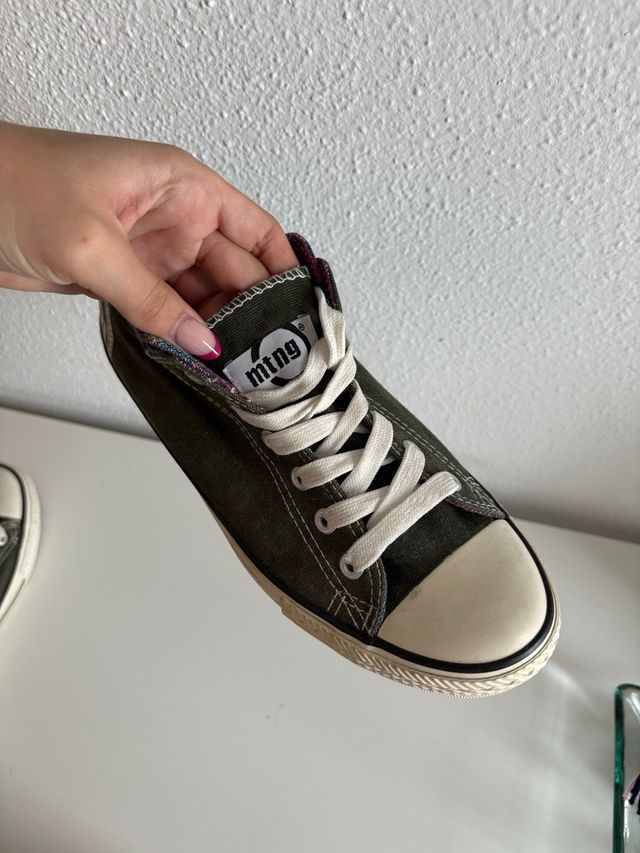 Zapatillas Mustang Hombre Verdes