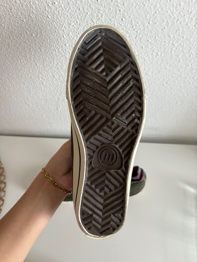 Zapatillas Mustang Hombre Verdes