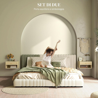 Set 2 Comodini con Cassetto e Ripiani Aperti in st