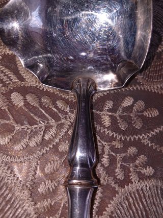 Mestolo vintage in metallo argentato