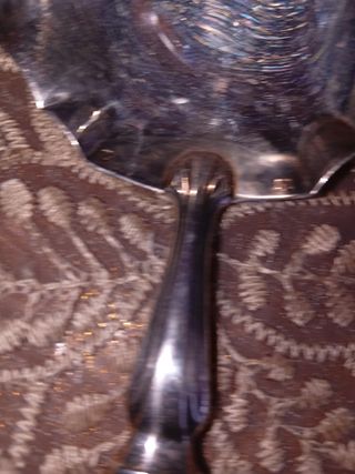 Mestolo vintage in metallo argentato