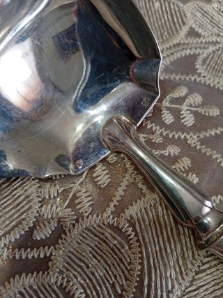 Mestolo vintage in metallo argentato