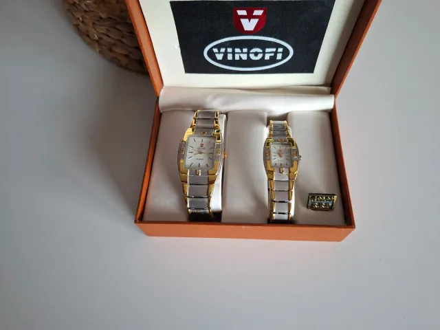 Juego Relojes LAOMIA Hombre-Mujer Oro/Plata