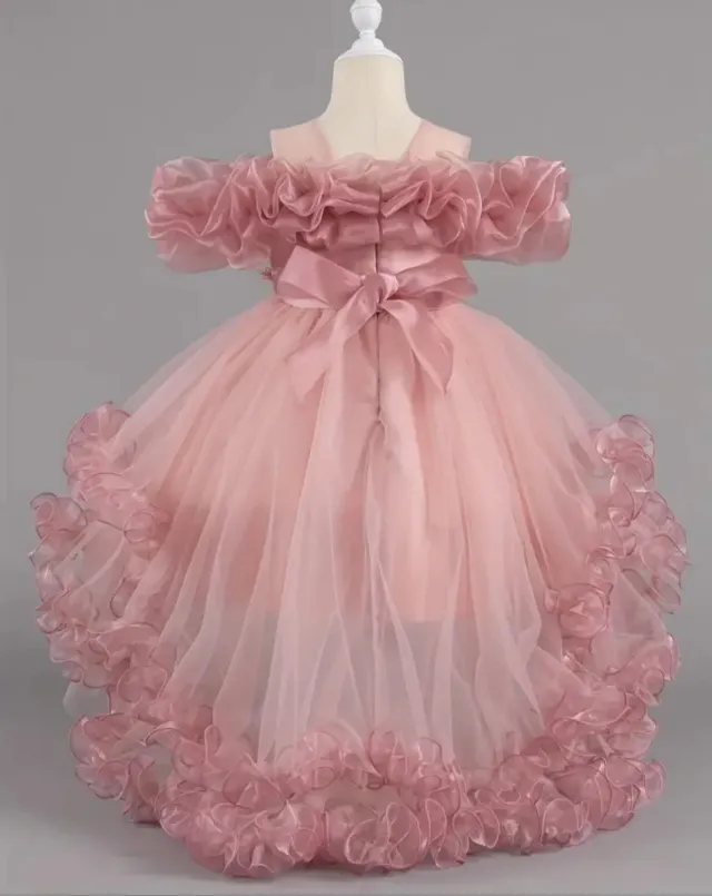 Vestido niña 5-6 años rosa
