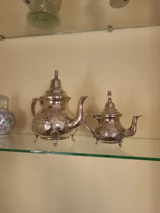 Juego de 2 Teteras Marroquíes Plateadas