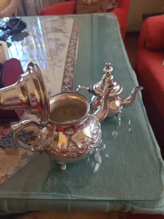 Juego de 2 Teteras Marroquíes Plateadas