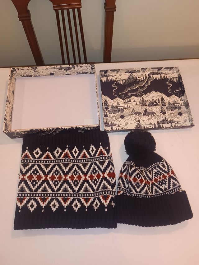 Conjunto Gorro e Lenço de Inverno 2 Peças