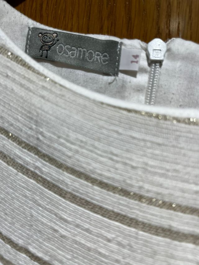 Vestido blanco niña evento