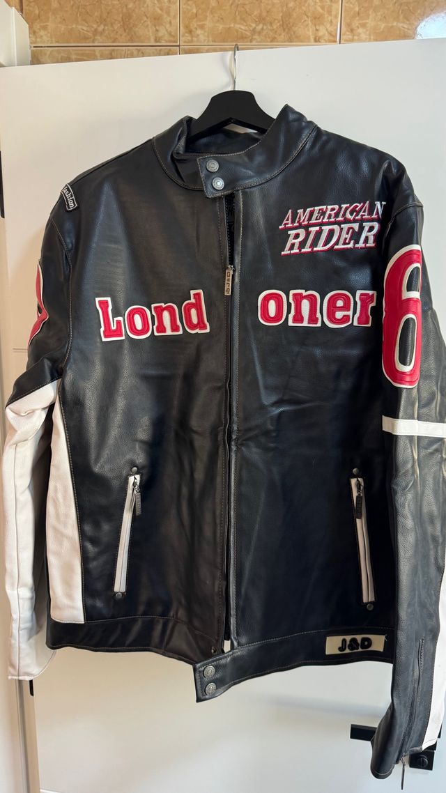 Giubbotto in pelle stile motociclista