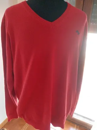 Jersey Rojo Hombre Manga Larga