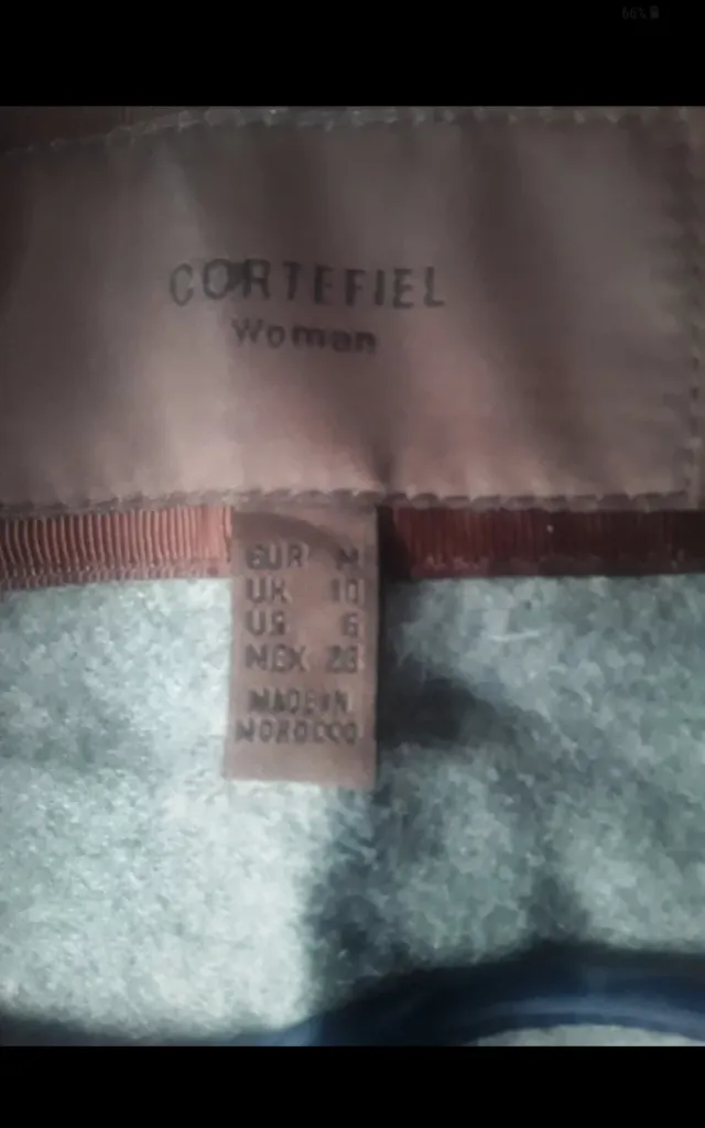 Capa Cortefiel Lana Gris Azul Talla M Elegante