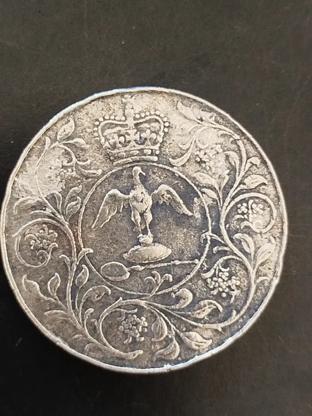 Moneda Inglesa 1977 Reina Isabel II