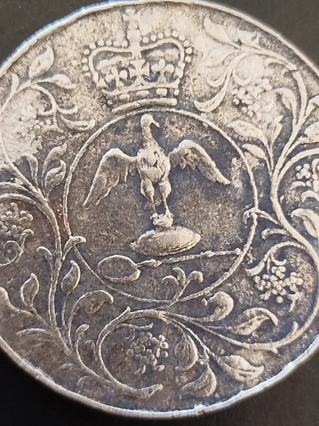Moneda Inglesa 1977 Reina Isabel II