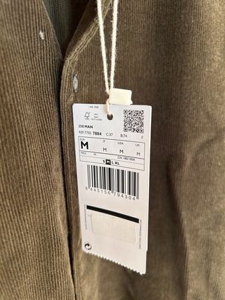 Camisa Mango Slim Fit Verde Oliva Talla M