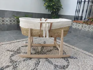 Moisés para bebé de mimbre