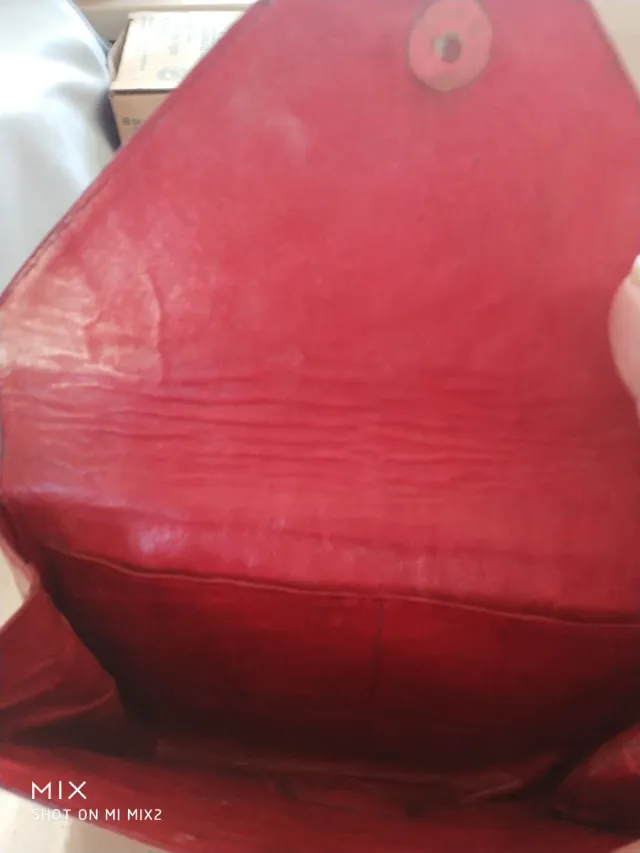 Bolso Clutch y Billetera Piel Roja de cocodrilo