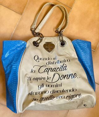 Borsa Le Pandorine Beige e Blu