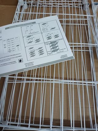 Scaffale Metallico CATTERHOUSE con Griglia Klaus, 120-56x35x120 cm, Bianco, 4 Ripiani, 140 kg