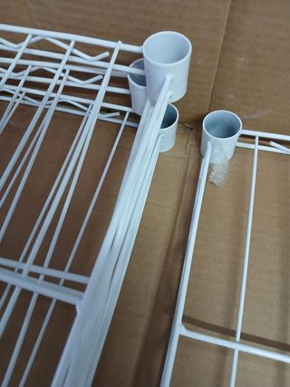 Scaffale Metallico CATTERHOUSE con Griglia Klaus, 120-56x35x120 cm, Bianco, 4 Ripiani, 140 kg