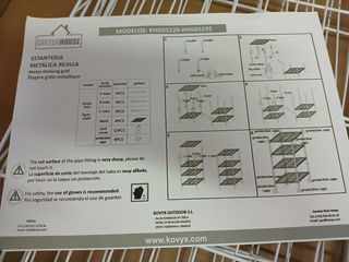 Scaffale Metallico CATTERHOUSE con Griglia Klaus, 120-56x35x120 cm, Bianco, 4 Ripiani, 140 kg