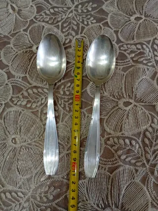 Coppia Cucchiai Vintage Argentati