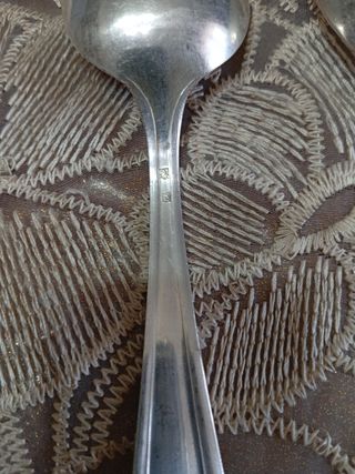 Coppia Cucchiai Vintage Argentati