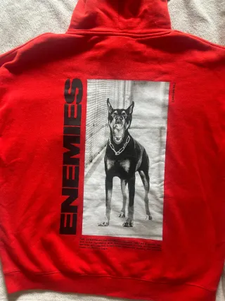 Sudadera Black Squad Enemy Roja Oversize