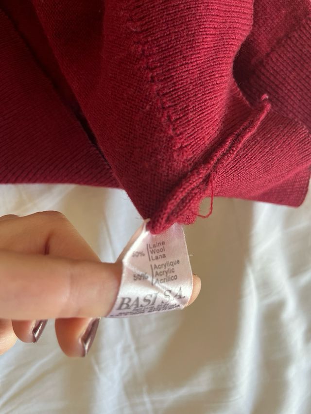 Jersey Lacoste Vino Talla M