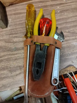 Cinturón portaherramientas de cuero