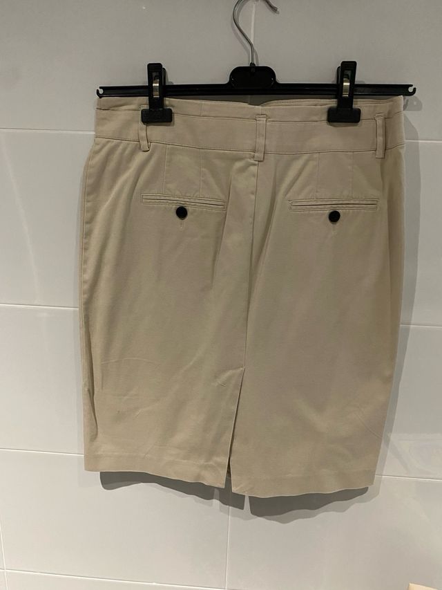 Falda beige de Zara talla L