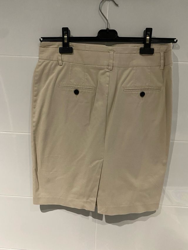 Falda beige de Zara talla L