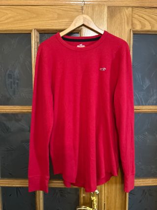 Sudadera Hollister Roja Manga Larga