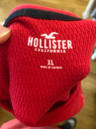 Sudadera Hollister Roja Manga Larga