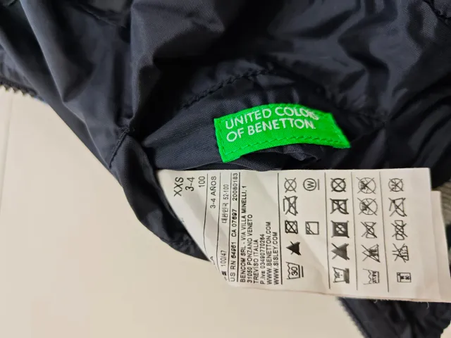 Giubbotto imbottito Benetton bimbi 3-4anni