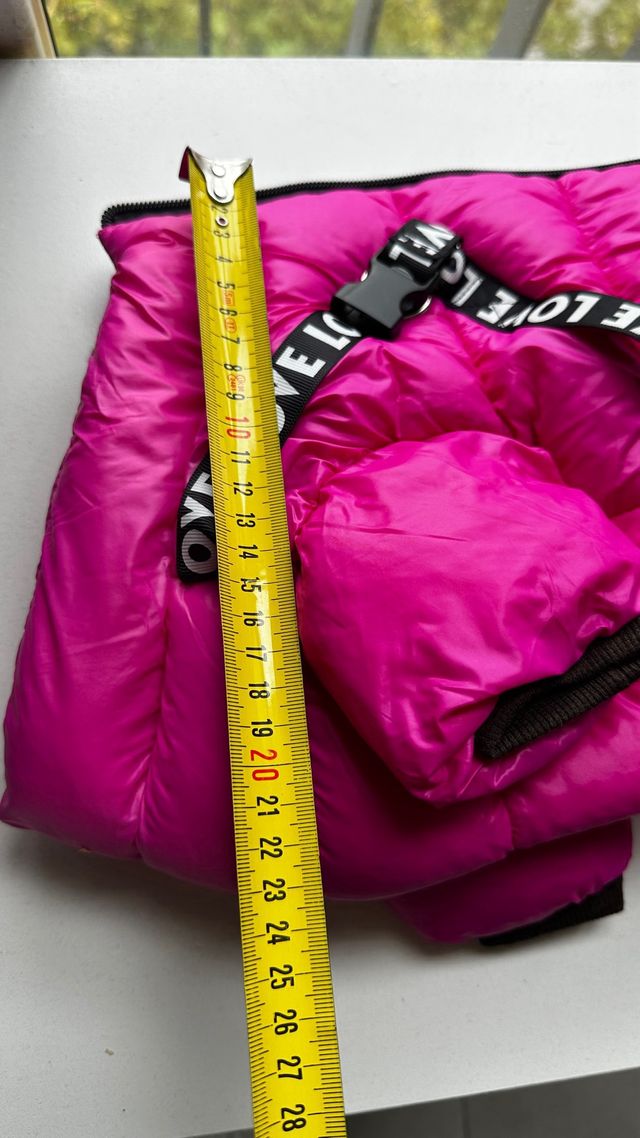 Abrigo para perro Love rosa medidas largo 38 cm