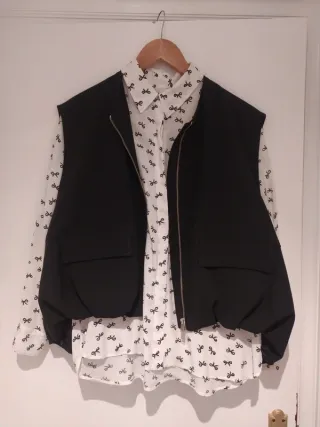 Camisa Blusa Zara Estampado Lazos talla L, no XL