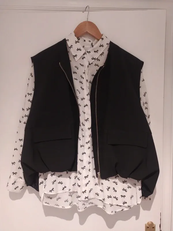 Camisa Blusa Zara Estampado Lazos talla L, no XL