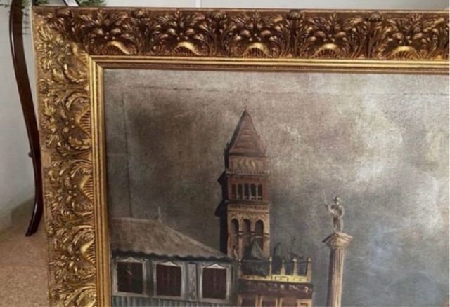 Cuadro Óleo Venecia Antiguo L. López