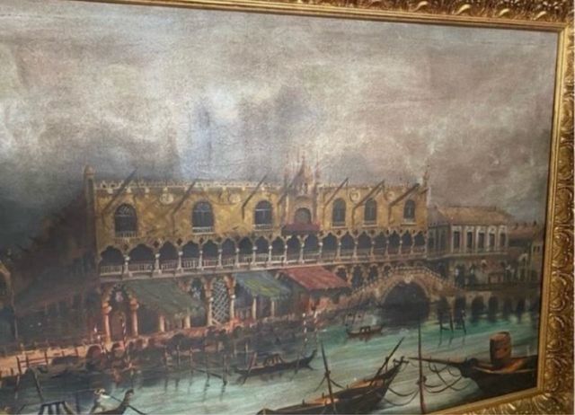 Cuadro Óleo Venecia Antiguo L. López