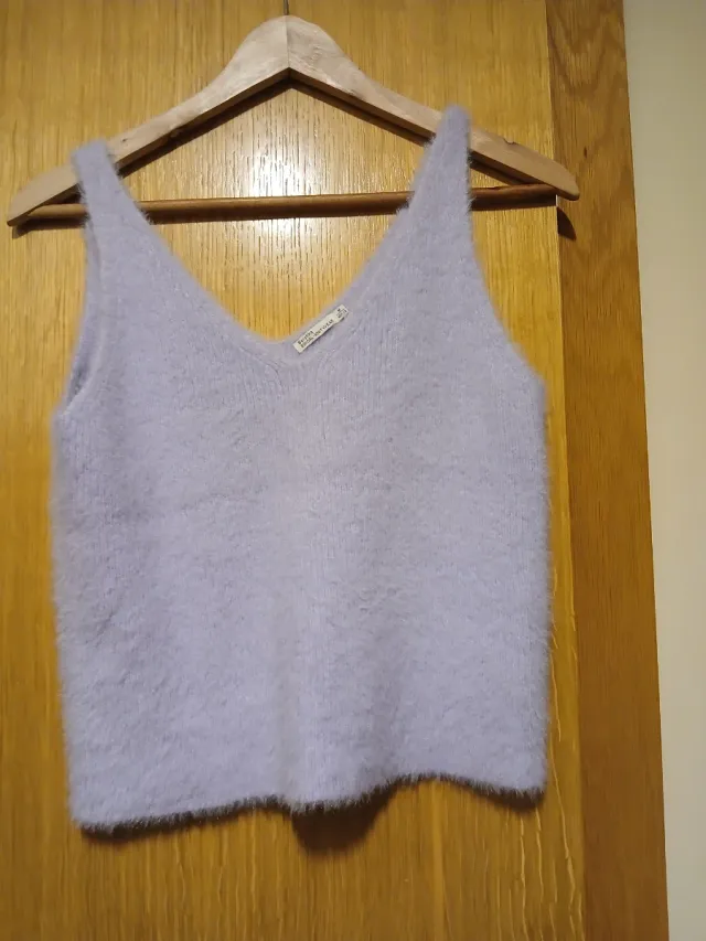 Top de pelo tirantes con cuello V