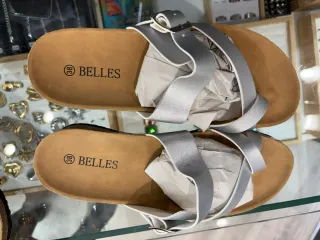 Sandalias BELLES Mujer Talla 37 y 38 Plata