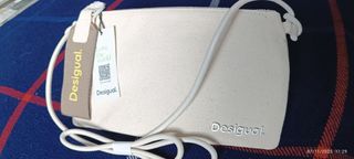 Bolso de mano Desigual Beige/Blanco