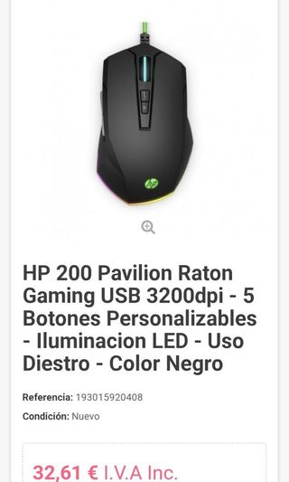HP 200 Pavilion Raton Gaming