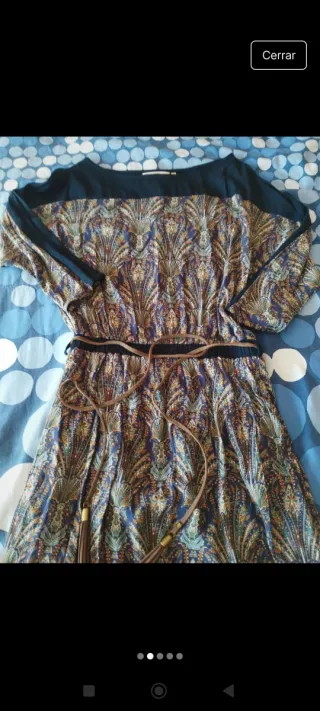 Vestido estampado con cinturón