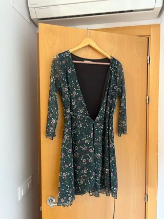 Vestido verde floral